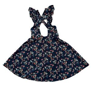 Joyfolie Mia Joy Floral Jumper Dress in Corduroy Girls Size 14